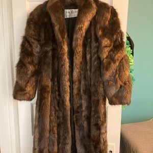 Real beaver fur coat